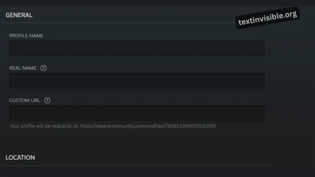 Invisible Text for Steam