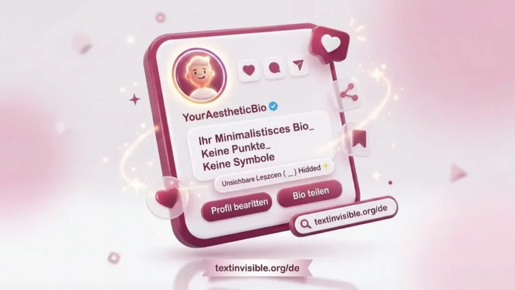 Leerer Text für IG-Biografien oder Benutzernamen