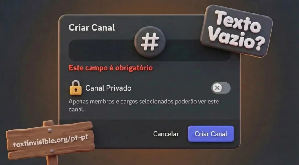 Personagem invisível no Discord