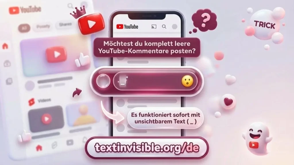 Unsichtbarer Text auf YouTube
