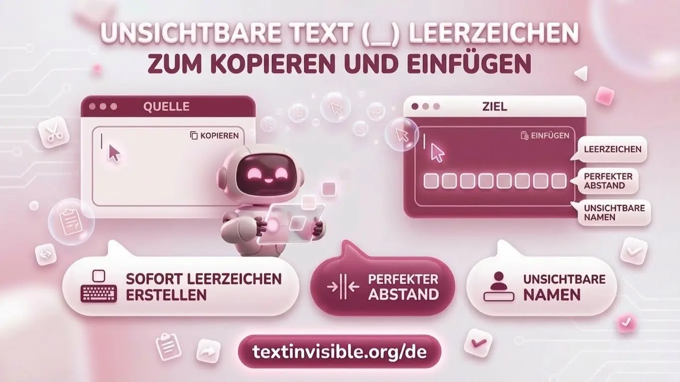 Unsichtbarer Text (ㅤ ) Leerzeichen zum Kopieren und Einfügen